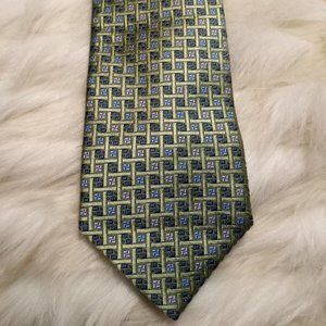 JoS. A Banks Blue Green !00% Silk Tie